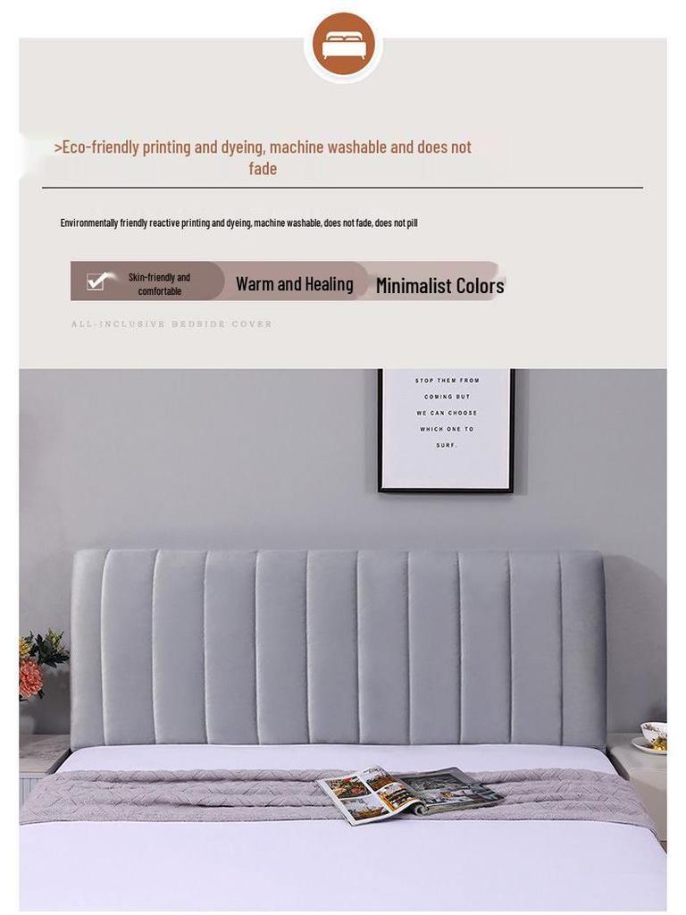 Nordic Style Universal Headboard Cover - Dustproof & Elastic for All Seasons