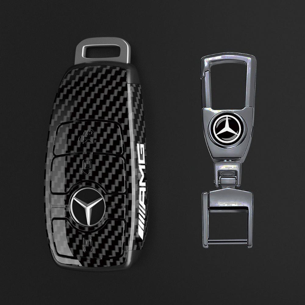 Car Key Rings For Mercedes Benz AMG A B C E S Class W204 W205 W177 W222 GLC CLE CLA GLB GLC GLS Car Key Case Cover Holder Shell
