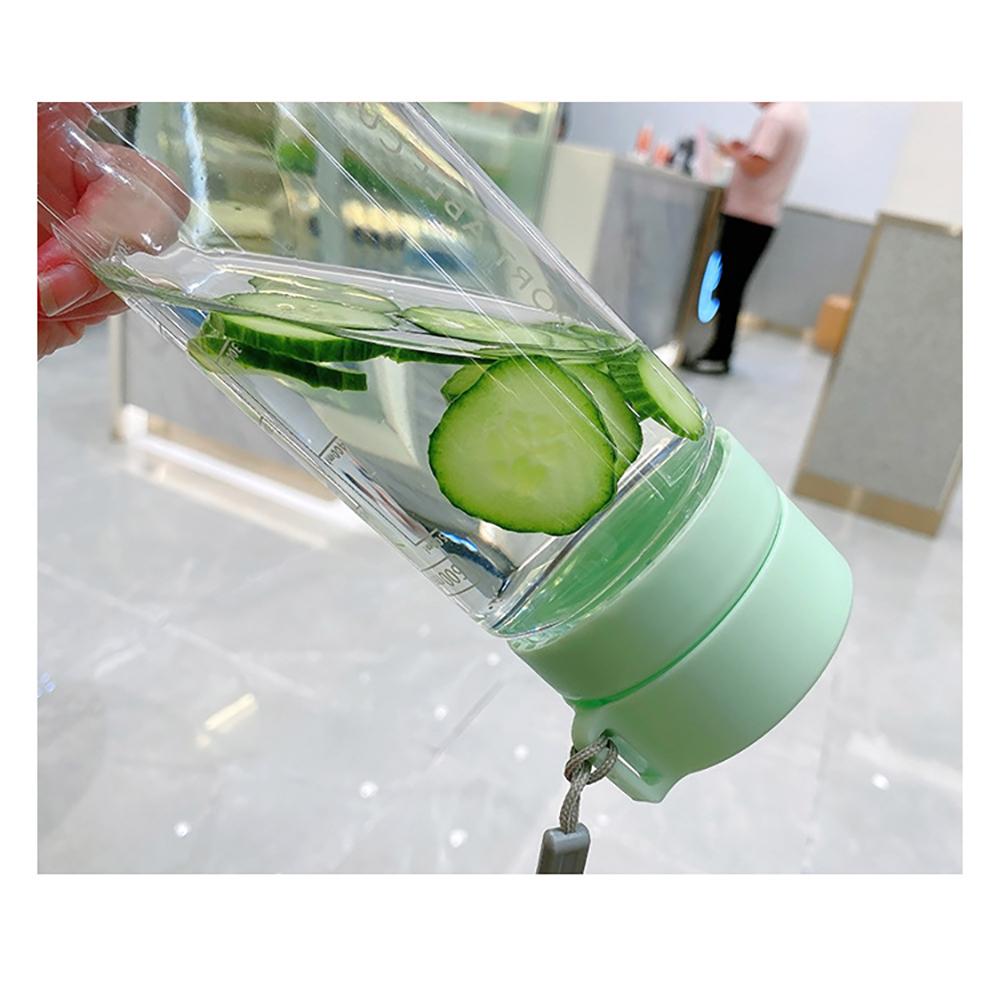 800ml Outdoor Large Capacity Sports Water Bottle Frosted Plastic Cup Portable Rope Plastic Bottle Gift Mug Customizable