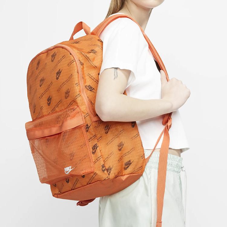 Nike Heritage Polyamide Backpack Regular Unisex Orange CK7444-884