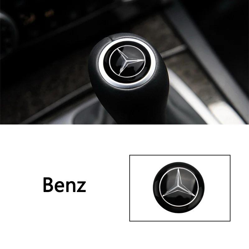 For Benz CL18DCar Gear Shifter Head Knob Badge Sticker Metal Decal Decoration For Mercedes Benz AMG W204 W205 W203 W211 W212 W213 W201 W210