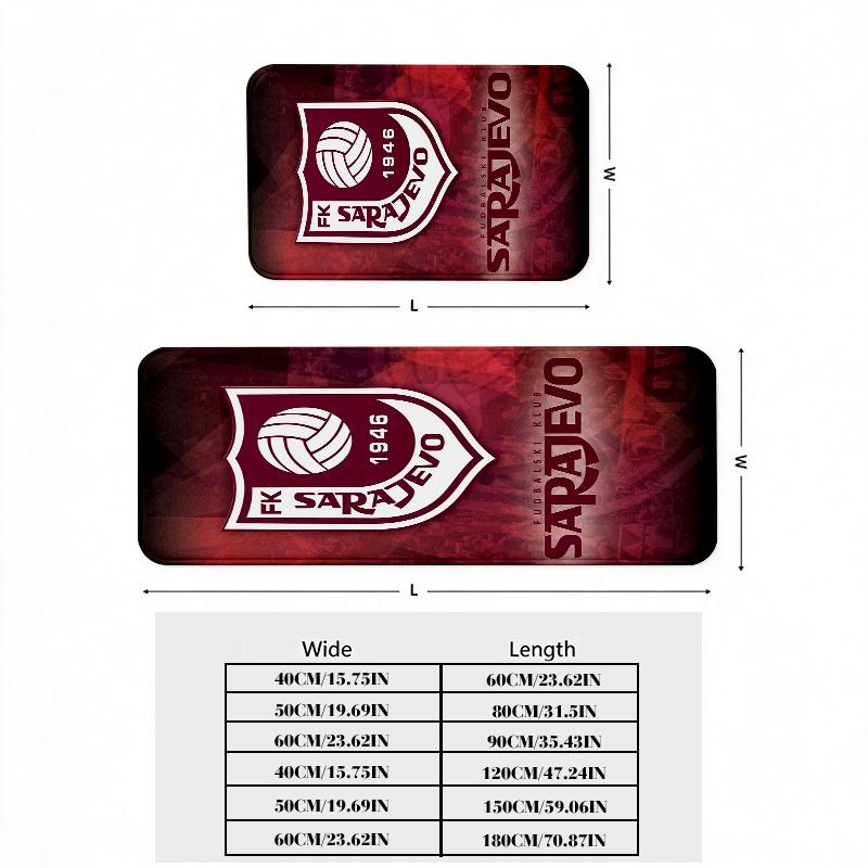 FK Sarajevo Print Flannel Kitchen Mat Christmas Soft Area Rug Non Slip Floor Carpet Home Decoration