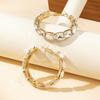 European and American baroque circle full diamond earrings personalized sweet and cool babes row diamond ear buckles trendy earrings