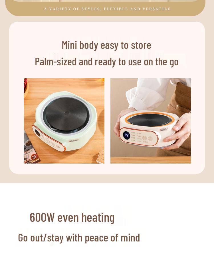 Mini 600W Smart Multifunctional Electric Ceramic Tea Cooker