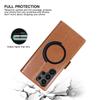 For Samsung Galaxy S25 Ultra Case Compatible with MagSafe Wallet Stand Leather Flip Phone Cover