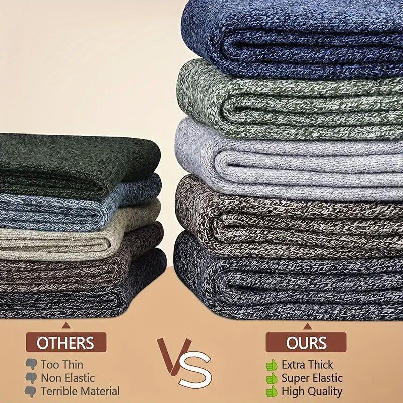 Fleecegefütterte Herrensocken in Wadenlänge - Dick, warm und kältebeständig für Herbst & Winter