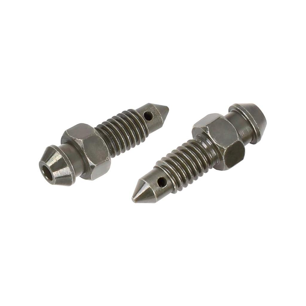 F FIERCE CYCLE Bleeder Screws, Banjo Shop Repair Screws with Caps for Motorcycle Brake Cylinders 1mm 4pcs M6