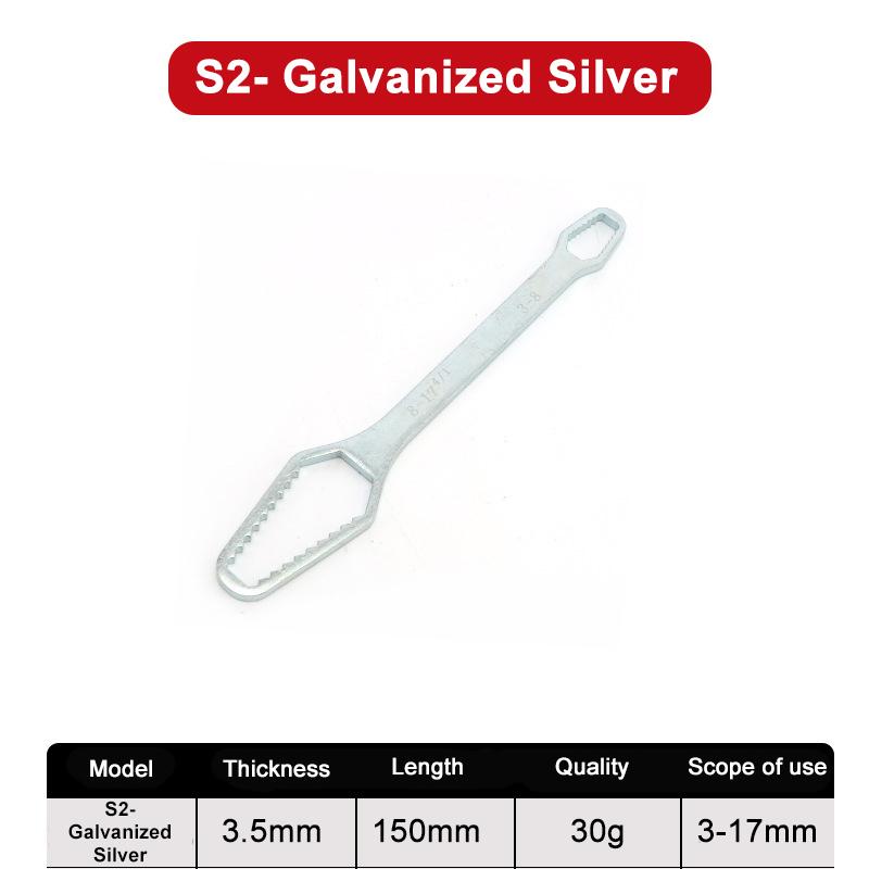 Cheie Inelară Multifuncțională Cheie Solidă cu Cap Dublu, Auto-Strângere Reglabilă Universală Cheie Reglabilă 8-24Mm