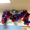 Red and Blue Themed Latex Balloon Children's Birthday Party Scene Decoration