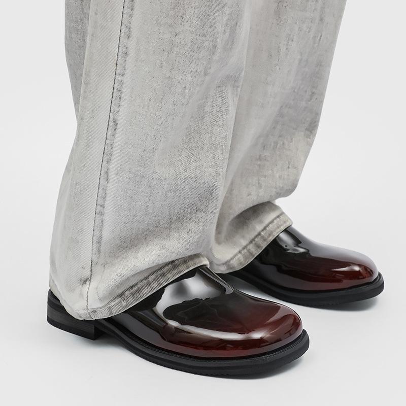 2025 nové pánské formální oblečení s koženými pantoflemi s mašlí, módní trend, všestranné společenské boty 91519-J