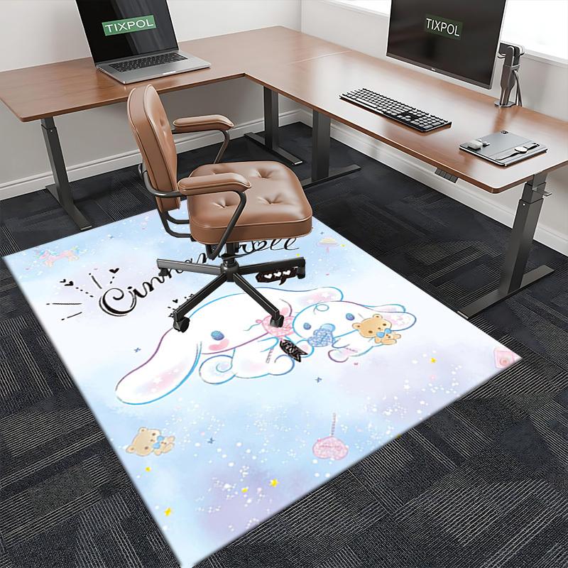 Cinnamoroll Anime Cartoon Design Office Chair Mat Non-Slip Carpet Suitable for Home Decor, Living Room, Bedroom, Game Room, and Dormitory - Festival G