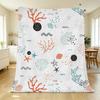 Lightweight Flannel Throw Blanket - Ocean Theme, Soft & Cozy, Versatile for Home, Couch, Car, Halloween & Christmas Decor