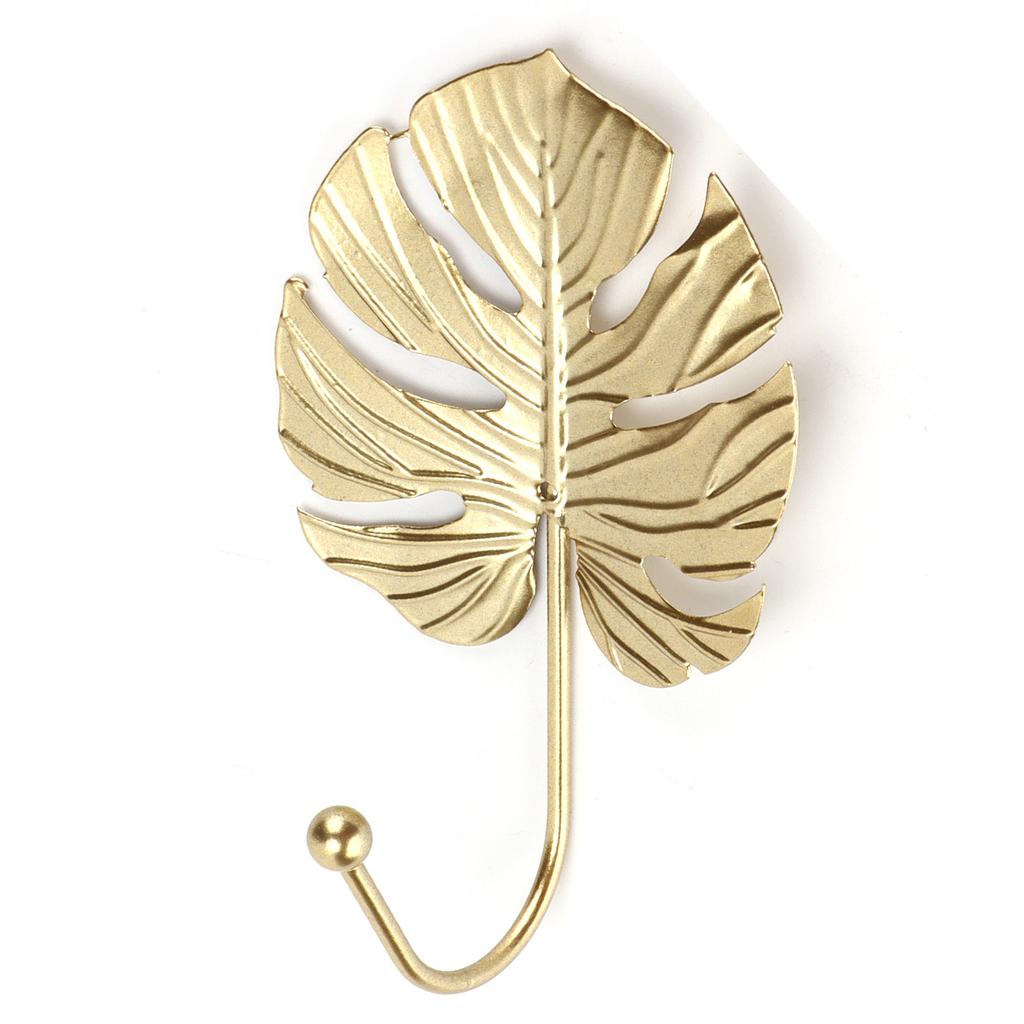 Metal Hook Creative Mini Hanger Golden LeafShaped Functional Stylish Convenient for Closet Door
