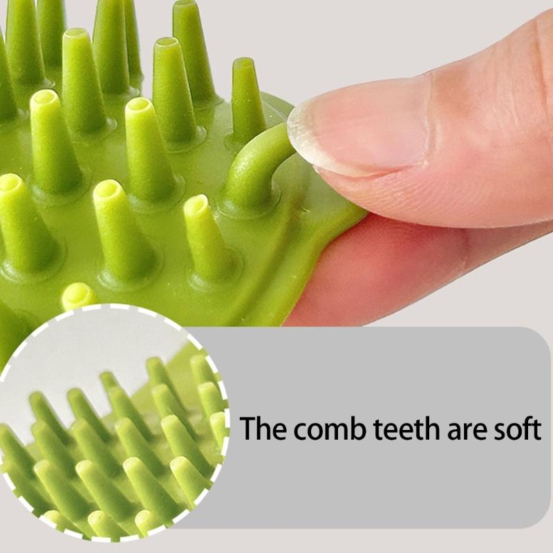 4pc Silicone Cats Massage Brushes Set Adjustable Furniture Mount Pet Grooming Tool Hair Collector