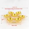 Jiuxing Plum Blossom Tea Candle Holder - Metal Tabletop Candle Stand, For Lotus Design, 9 Heads, Suitable For All Occasions