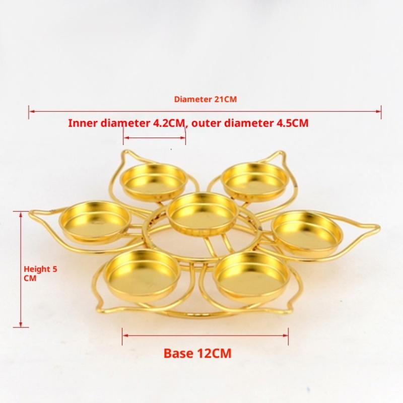 Jiuxing Plum Blossom Tea Candle Holder - Metal Tabletop Candle Stand, For Lotus Design, 9 Heads, Suitable For All Occasions