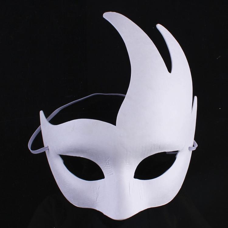 Hand-Painted Ball Face Mask: DIY Paper Pulp Animal Mask for Men & Women, Peking Opera Style