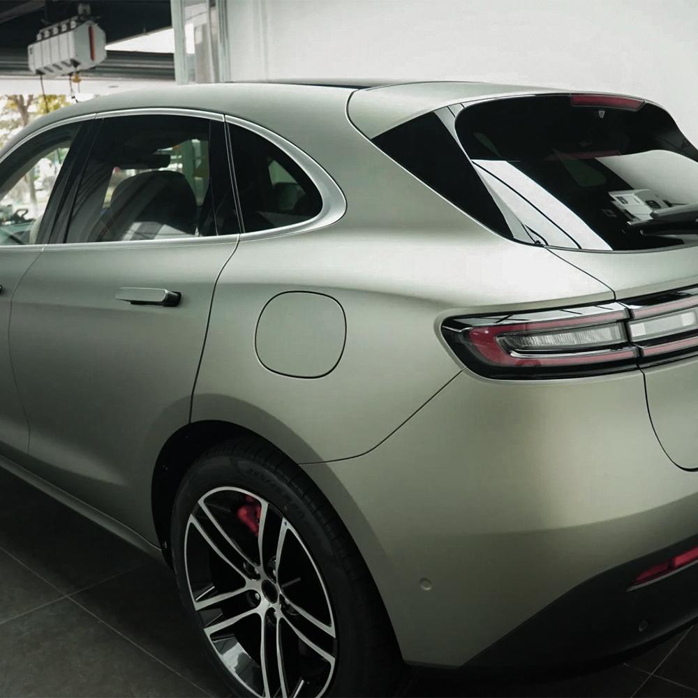 Samolepka na auto Matná zelená šedá Wrap fólie Auto změna barvy Vinylová fólie PVC PET Bez bublin Fólie na balení Autopříslušenství Auto samolepky