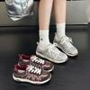 Fashion Women's Platform Sneakers Autumn New Soft Sole Breathable Comfortable Running Shoes Fashion Lace Up Height Increase Casual Shoes