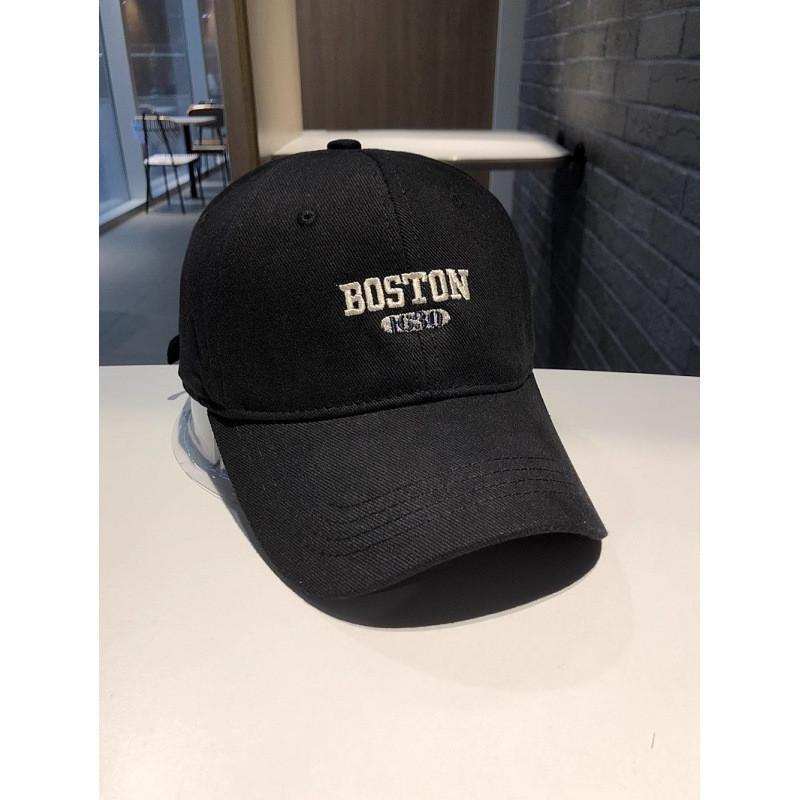 Boston Embroidered Baseball Cap With Letters For Casual Streetwear чёрный