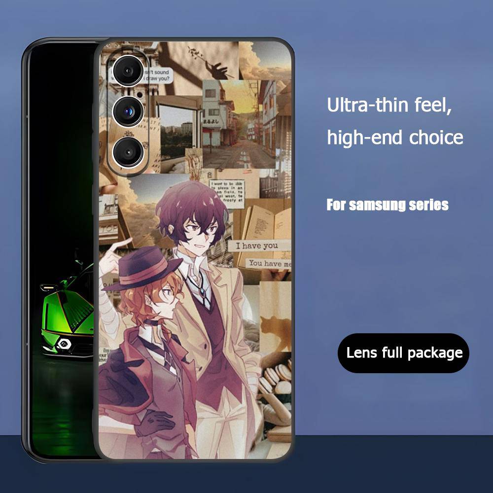 Japan Anime Bungou Stray Dogs Dazai Osamu For Samsung Galaxy S23 S24 S25 Ultra S22 Plus S21 Black Soft Case Waterproof Soft Case