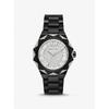 Oversized Raquel Pavé Black-Tone Watch MK4692