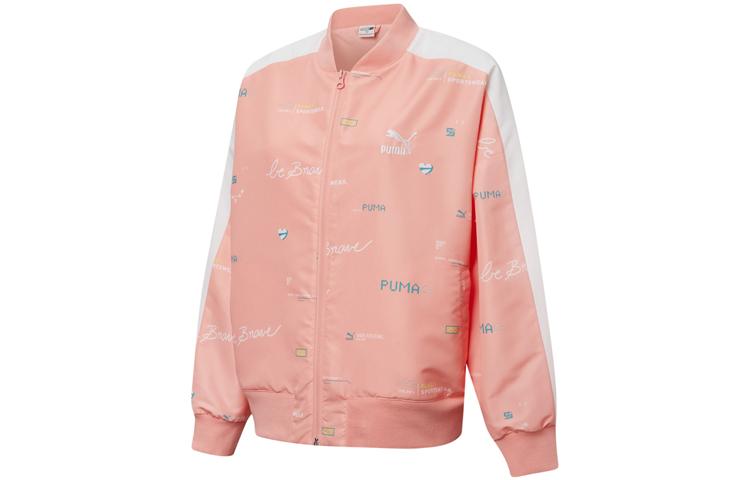 PUMA Casual Jackets Women s Apricot Red Baseball Collar Moderate Other 531285-26 XL