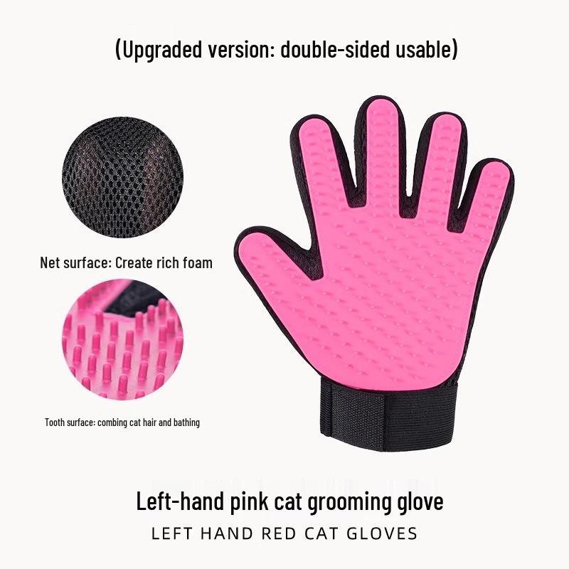 Haustierpflegehandschuh: Silikon Hundehaarentferner & Katzenmassagegerät