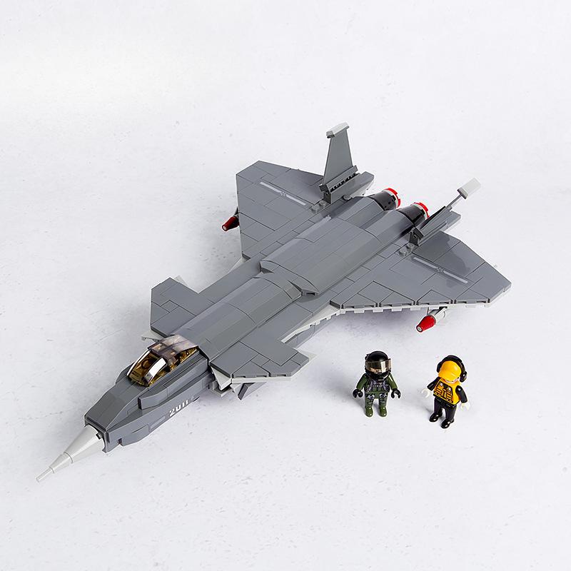 Military Series Chinese J-20 Stealth Fighter Building Blocks Toy Gift for Children No Box