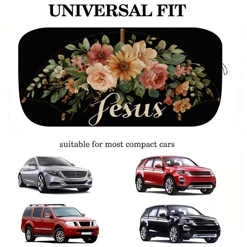 1Pcs Dragonfly Floral Pattern Windshield Sunshade UV Rays Heat Blocker Keeps Vehicle Cool Unique Design Fit Sedans SUVs Trucks
