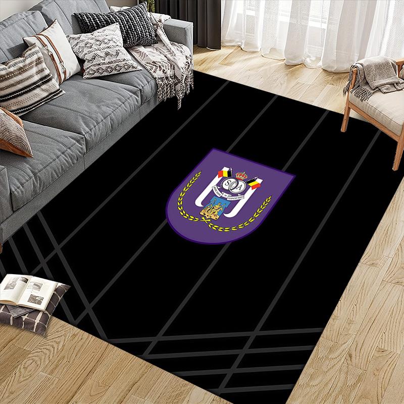 RSC Anderlecht Flannel Pattern Square Carpet,Area Rug,Carpet Rug for Living Room Bedroom Sofa Playroom Decor,Non-slip Floor Mat