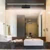 Lampe miroir LED 50 cm 12W IP44 Noir - Blanc chaud 3000K, 180° rotative, aluminium