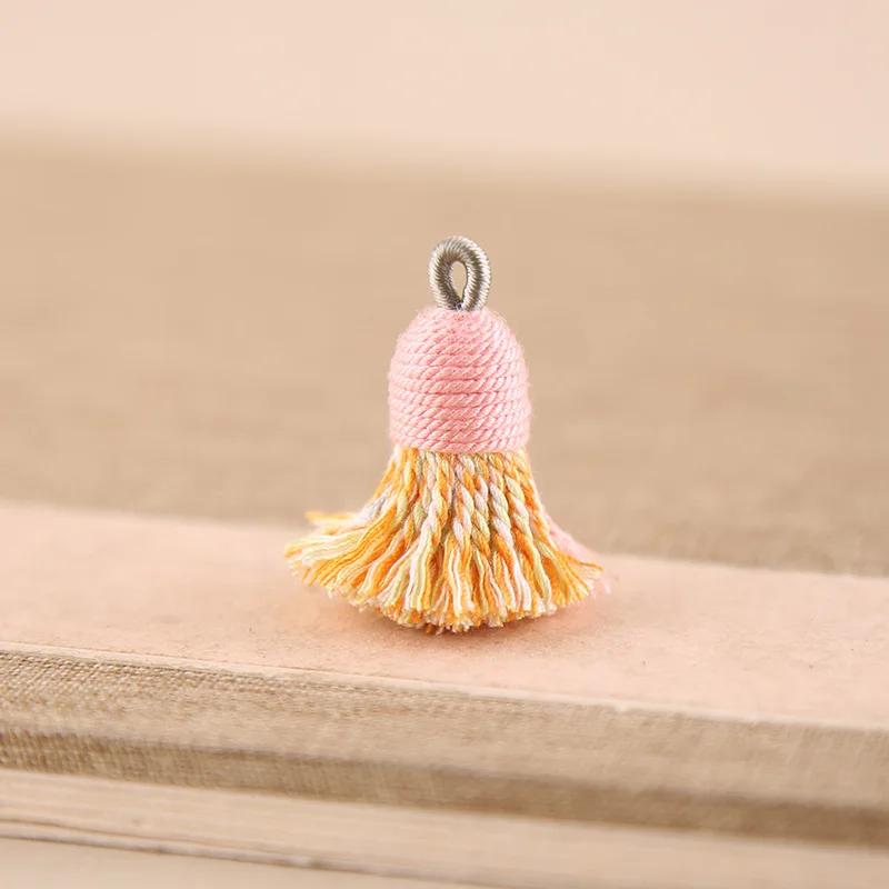 

Красивые короткие кисточки из разноцветной хлопковой нити в этническом стиле, декоративные кисточки, серьги-брелки, подвески