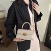 Pu Small Square Bag With Top Flap For Daily Casual Street Fashion
