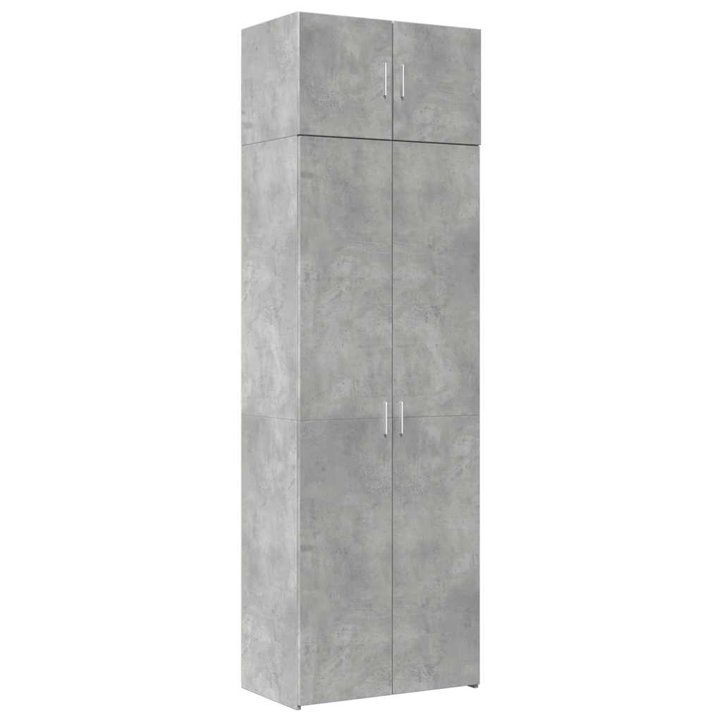 Vidaxl Cabinet, Concrete Grey, 70X42.5X225 Cm, Wood-Based Material