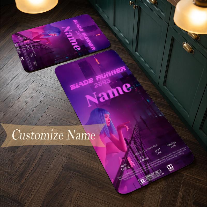 Blade Runner (1) Customize Name Flannel Kitchen Mat Soft Non-Slip Kitchen Floor Runner Rug for Home Kitchen Decor