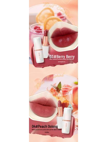 BOB Long-lasting Matte Velvet Lipstick: Moisturizing, High Pigment, Brightens Yellow Skin.