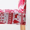 Red Christmas Chair Cover With Reindeer Pattern