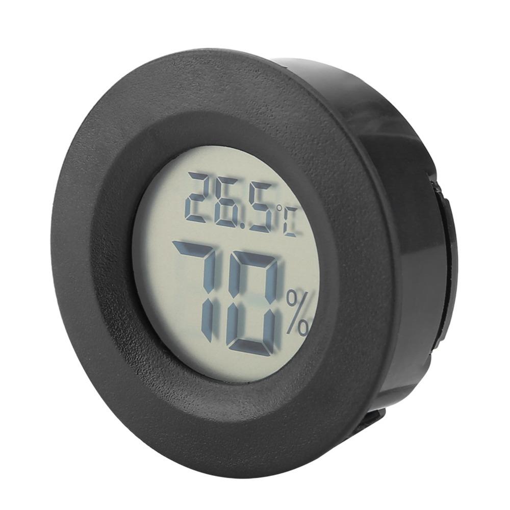 Mini Round Shape LCD Humidity Meter LCD Display Digital Readout Electronic Thermometer Circular Embedded Small Electronic