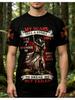 Men'S Digital Print T-Shirt, Men'S T-Shirt Digital Print Avant-Garde Pattern Round Neck Fashion Short Sleeve Sports Casual T-Shirt, Black Red White