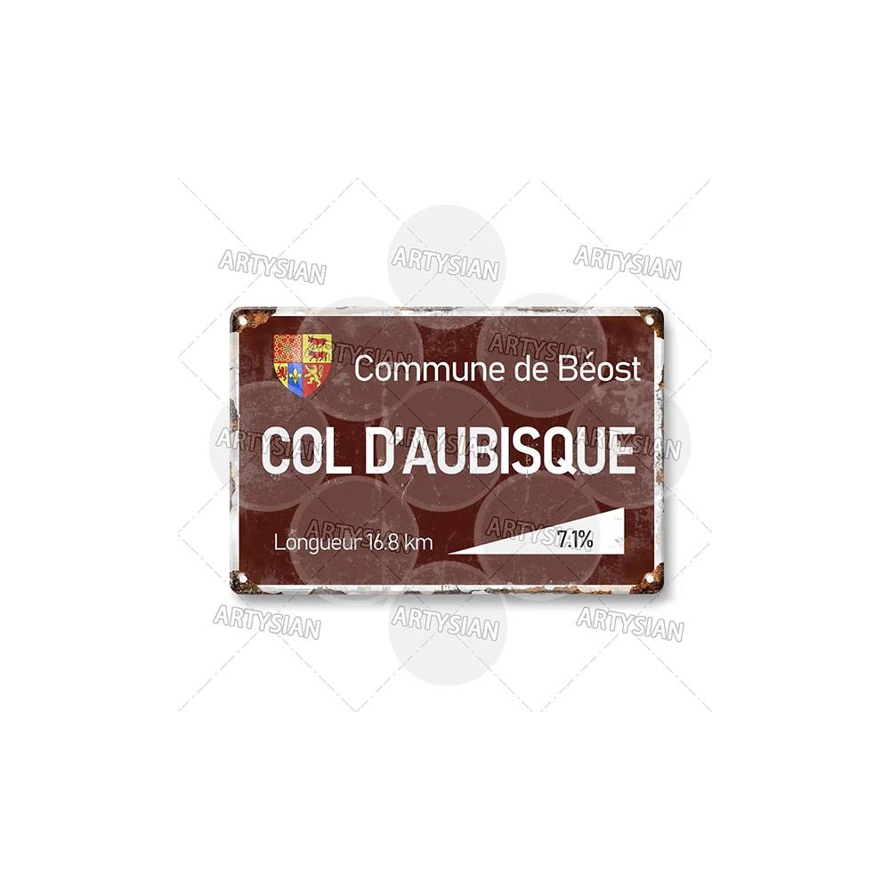 Segno Metallica Corsa Ciclistica Segnaposto Francia Croix de Fer Loze l'Iseran Peyresourde Tramassel d'Izoard Galibier Mont Ventoux