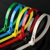 Collier de serrage en nylon - AIMOONSA - 5x200 mm (lot 100) - Réutilisable - Rouge - Largeur 4,8 mm