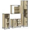 4 Piece Bathroom Furniture Set In Sonoma Oak Engineered Wood