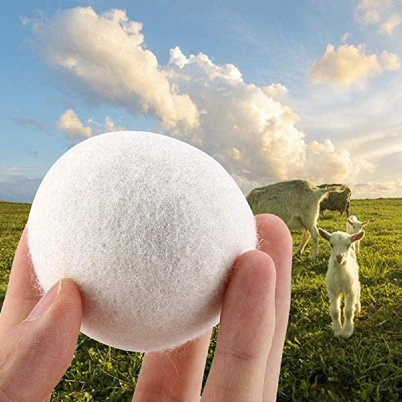 6 Stück Wolle Trocknerbälle 7cm Wiederverwendbare Fleece Filz Wäschetrockner Praktische Haushaltswaschkugeln Wolle Trocknerbälle Waschzubehör