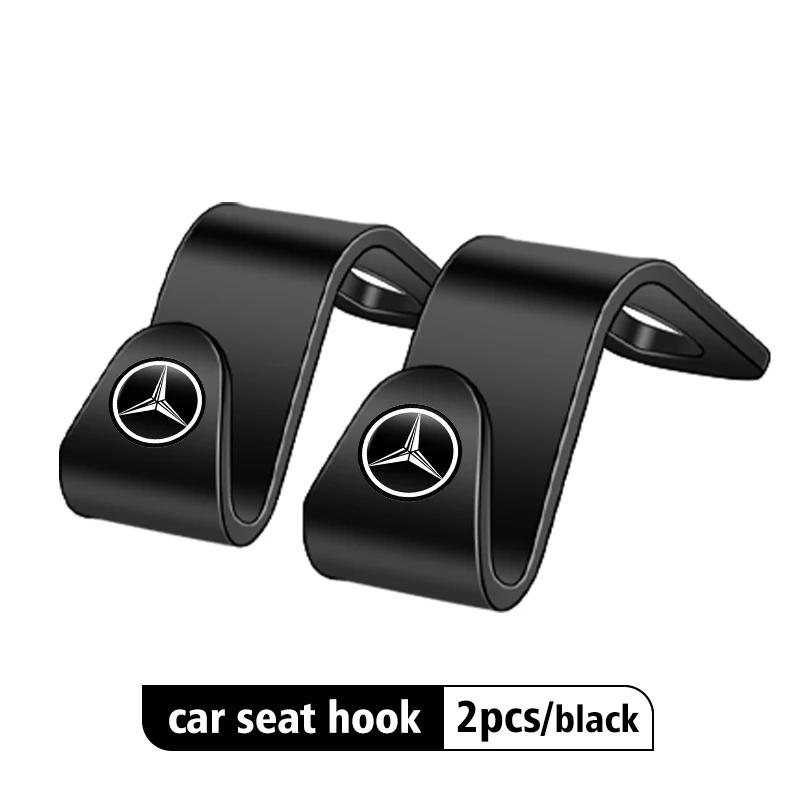 2pcs Car Headrest Hook Storage Hanger Back Seat Organizer Holder For Mercedes Benz AMG A C E S G Class W201 W210 W108 W204 W205