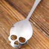 Stainless Steel Skull Coffee Spoon Creative Stirring Tea Spoon Dessert Sugar Spoon for Kitchen Bar Tableware
