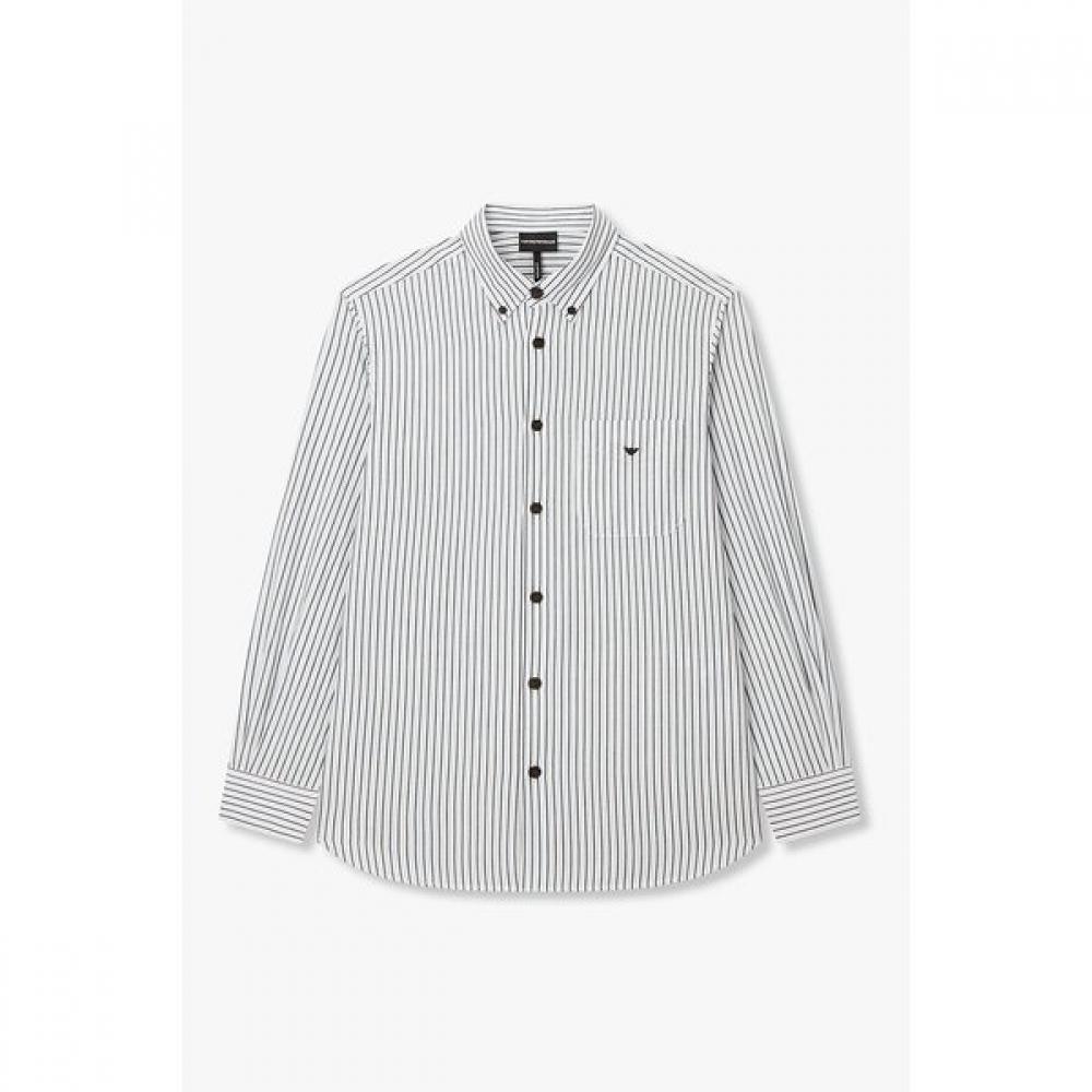 Emporio Armani Men S Stripe Pattern Button Down Shirt A516104007 L