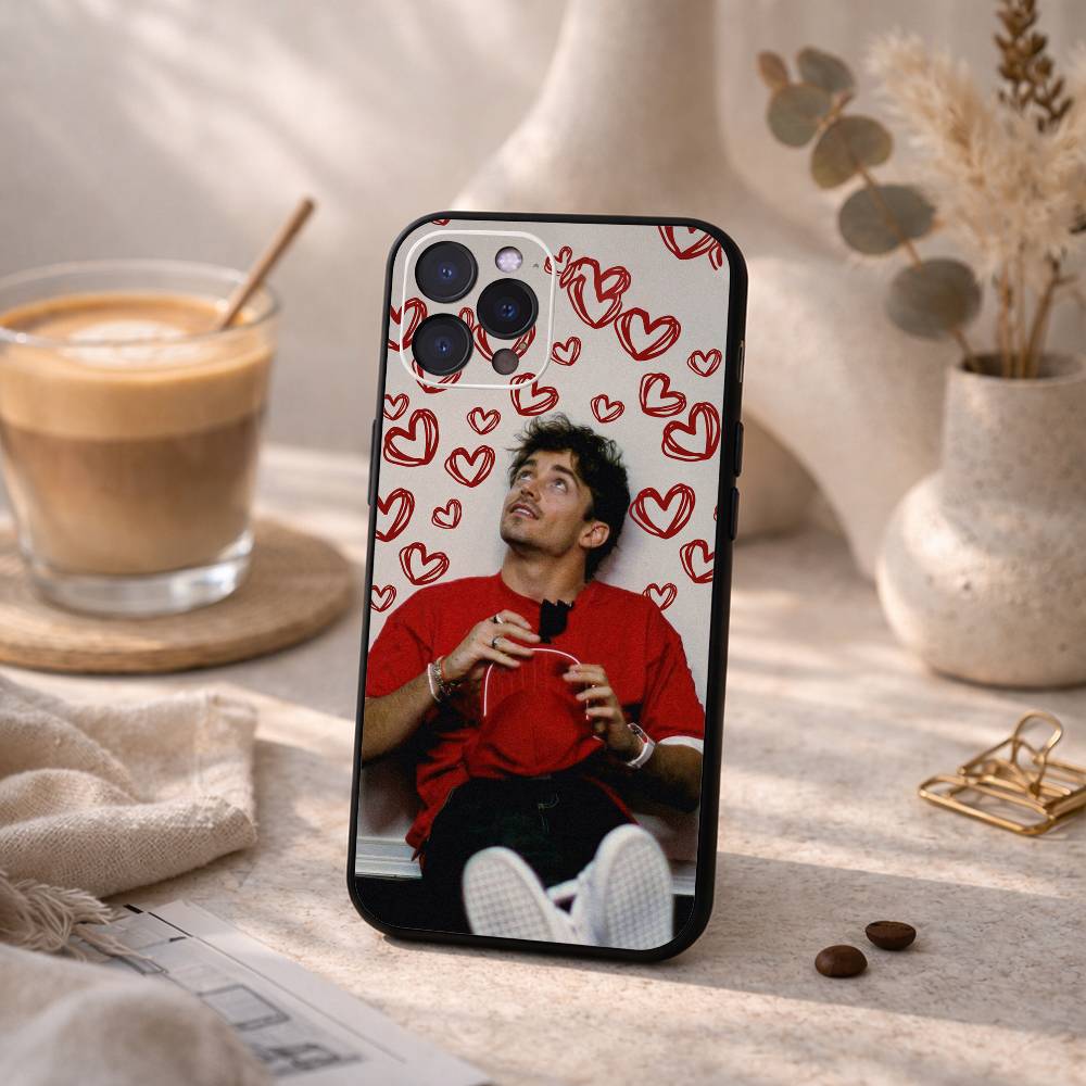 C- Charles Leclerc 16 Lec Phone Case For iPhone17,16,15,14,13,12,Plus,Pro Max, 5G Others Soft Black Cover