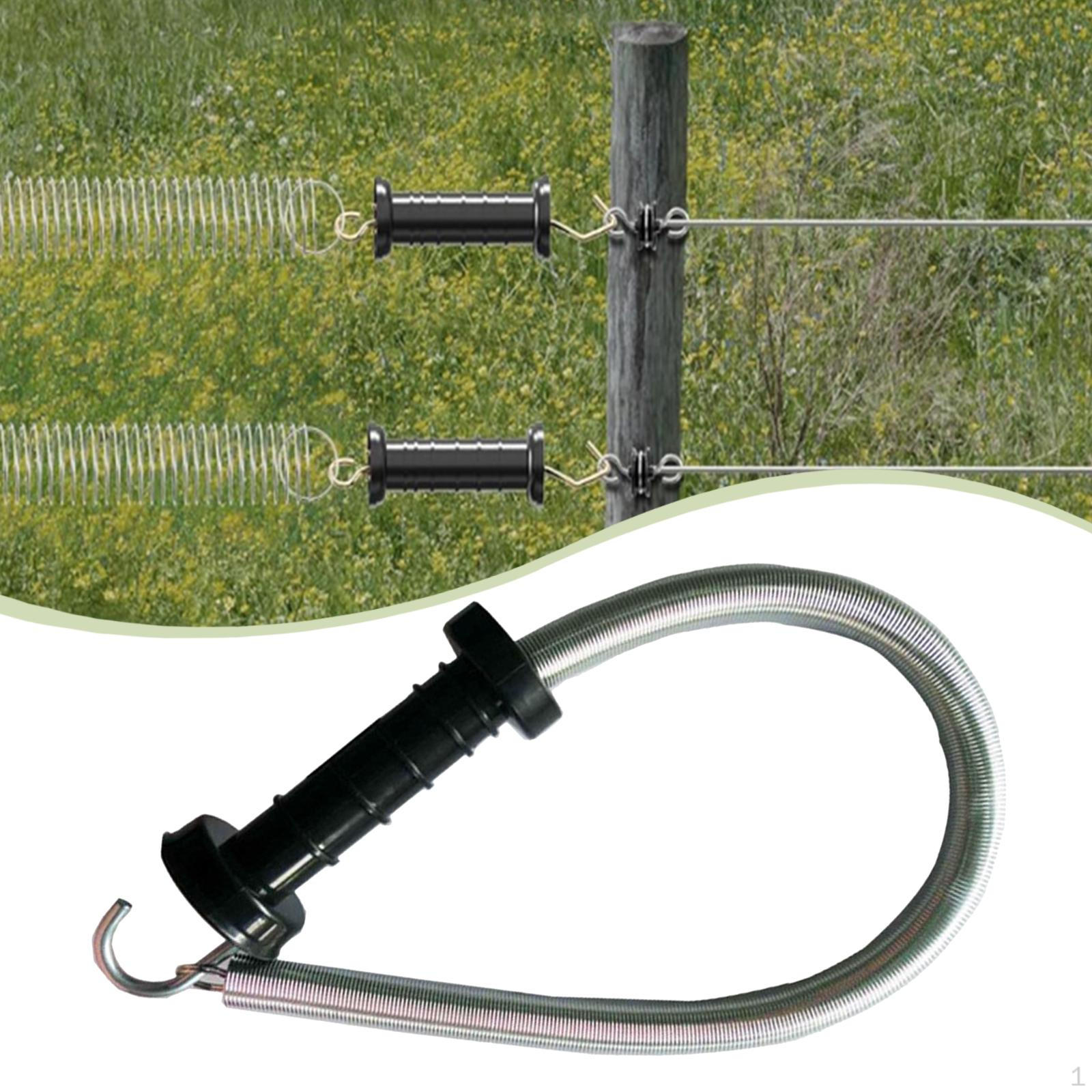 Electric Fence Gate Kit Door Handle Easy to Install Replacement with Spring Fencing Hardware