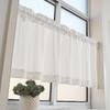 Eamochi Mirror Cafe 30cm 190cm for Small Mirror Solid Nordic UV Energy Bay Half Window Sun White Curtains, Long, Wide, Windows, Privacy, Lace, Color,